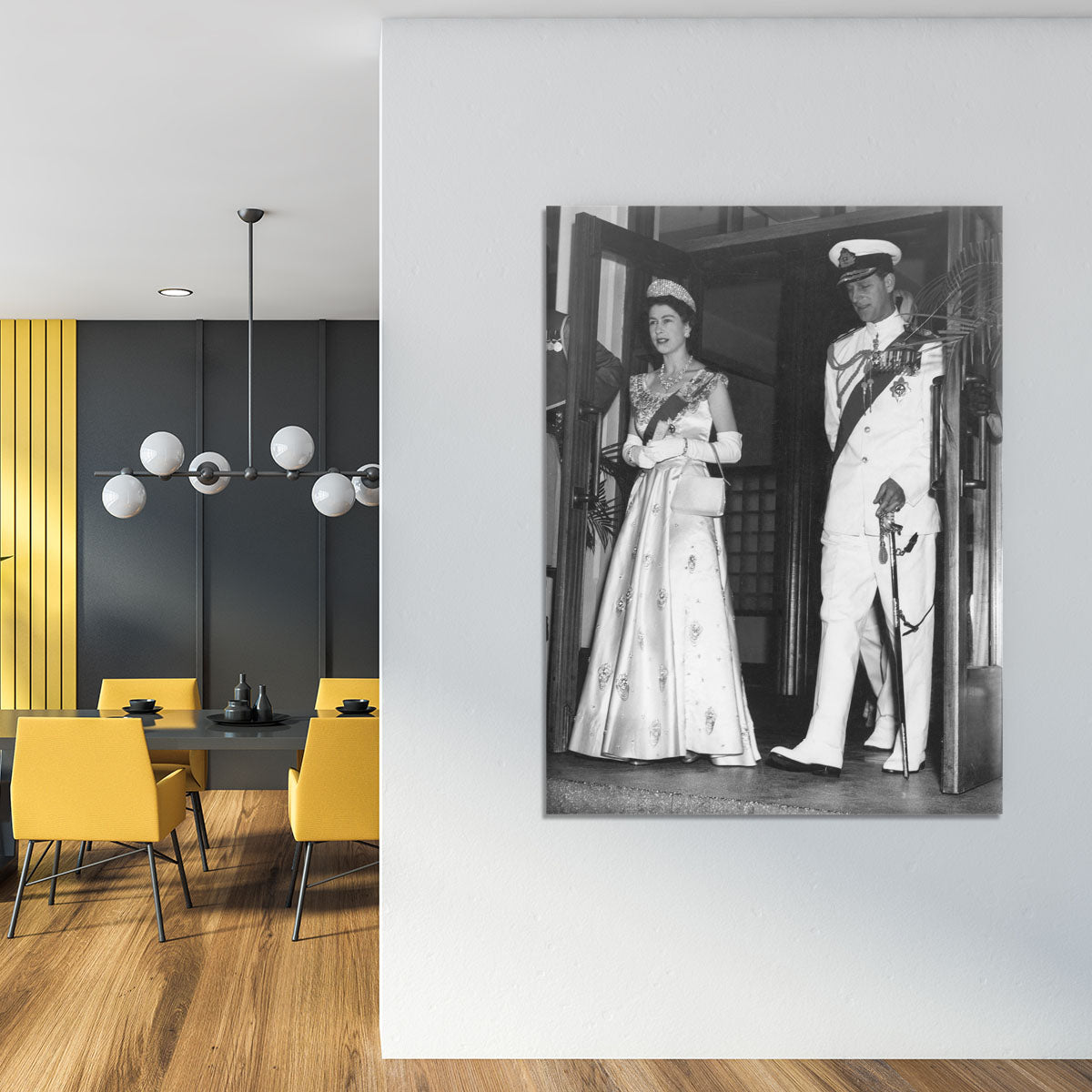 Queen Elizabeth II and Prince Philip during a tour of Nigeria Canvas Print or Poster - Canvas Art Rocks - 4