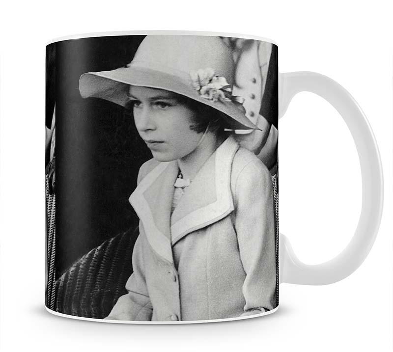 Queen Elizabeth II as a child seated in a hat Mug - Canvas Art Rocks - 1