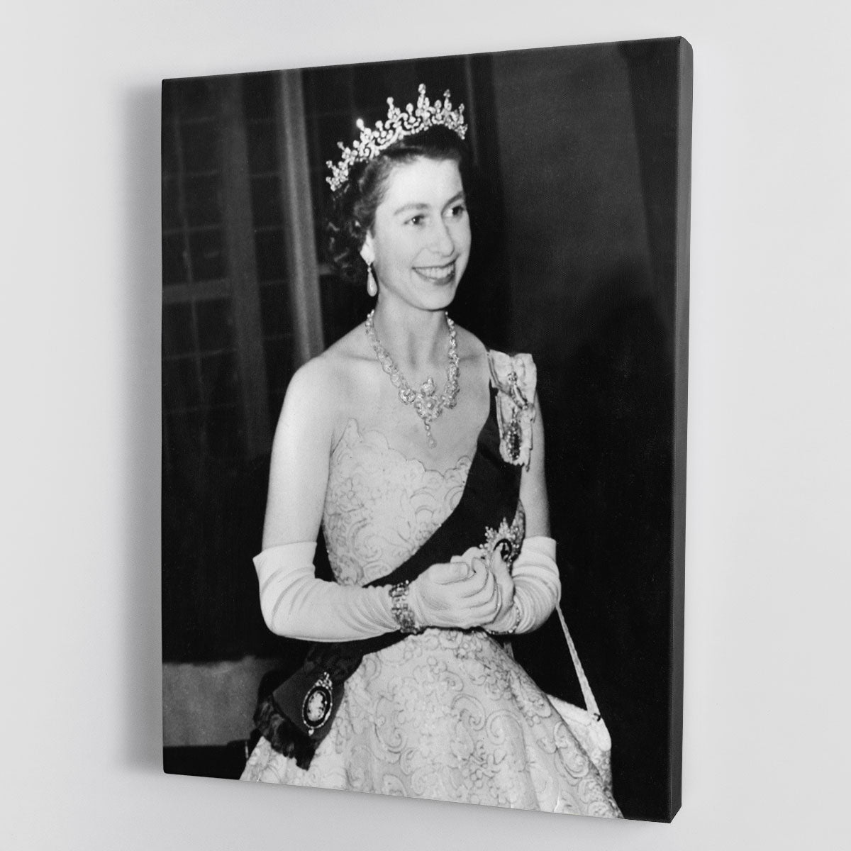 Queen Elizabeth II during her Coronation tour Canvas Print or Poster - Canvas Art Rocks - 1