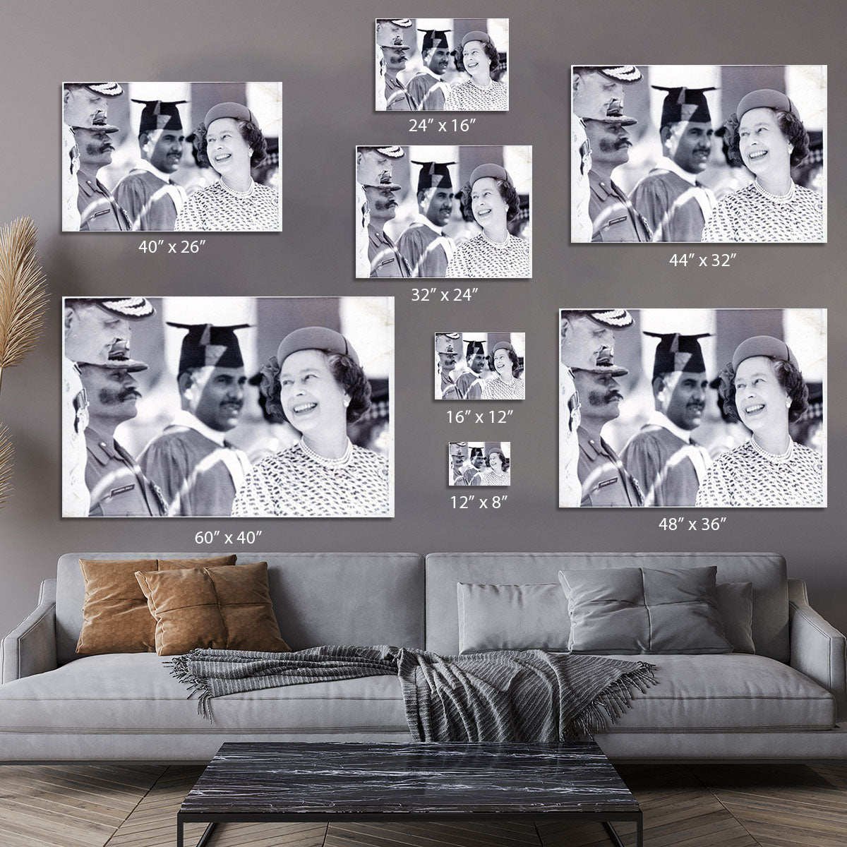 Queen Elizabeth II laughing during her tour of India Canvas Print or Poster - Canvas Art Rocks - 7