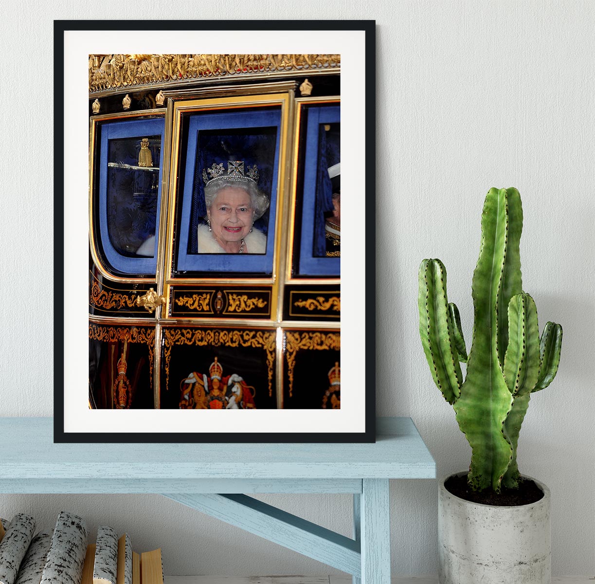 Queen Elizabeth II leaving the State Opening of Parliament Framed Print - Canvas Art Rocks - 1