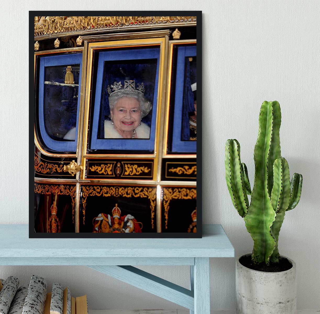 Queen Elizabeth II leaving the State Opening of Parliament Framed Print - Canvas Art Rocks - 2