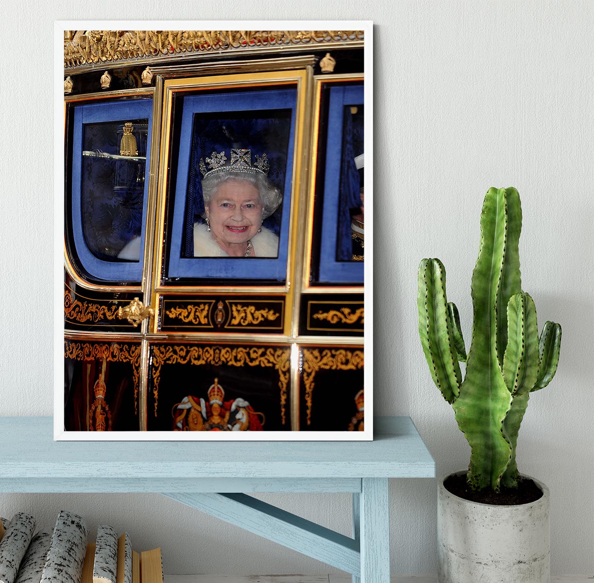 Queen Elizabeth II leaving the State Opening of Parliament Framed Print - Canvas Art Rocks -6