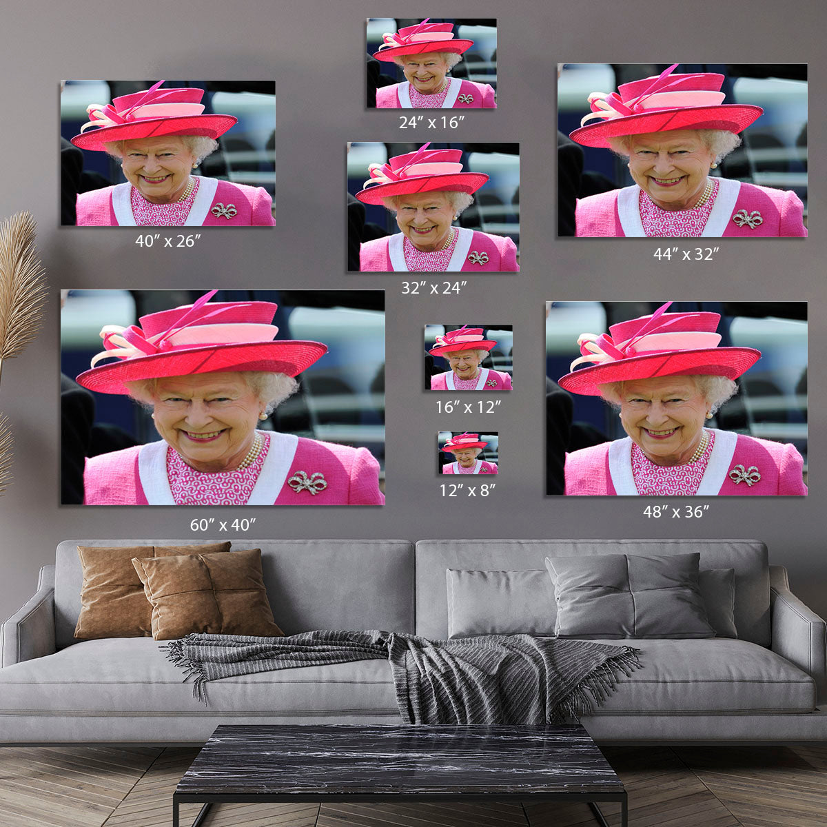 Queen Elizabeth II smiling at the Derby Canvas Print or Poster - Canvas Art Rocks - 7