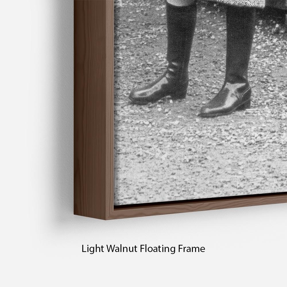Queen Elizabeth II with a young Prince Edward Floating Frame Canvas