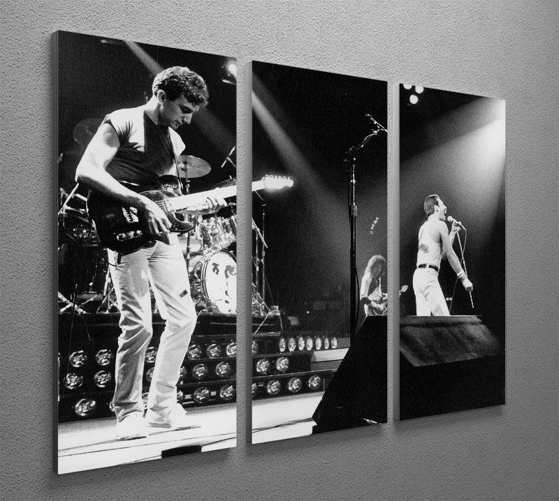 Queen Live On Stage 3 Split Panel Canvas Print - Canvas Art Rocks - 2