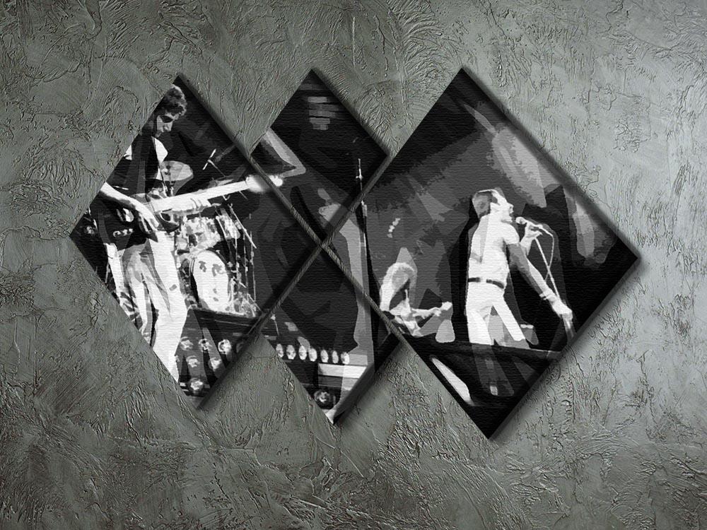 Queen Live On Stage Pop Art 4 Square Multi Panel Canvas - Canvas Art Rocks - 2