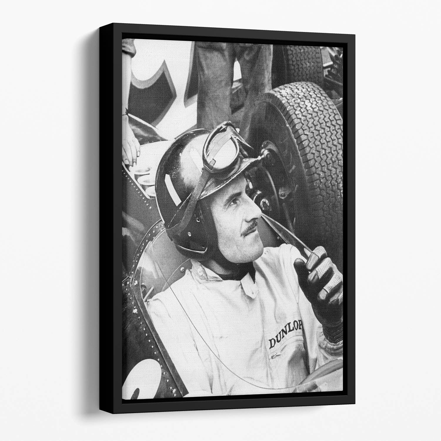 Racing driver Graham Hill Floating Framed Canvas