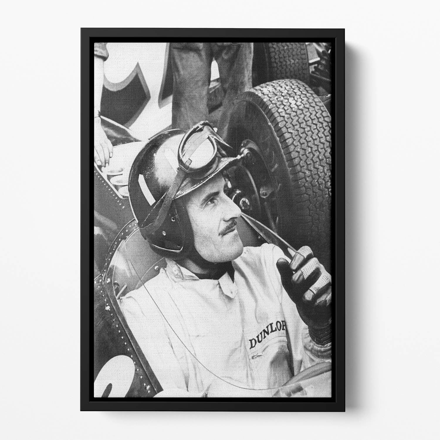 Racing driver Graham Hill Floating Framed Canvas