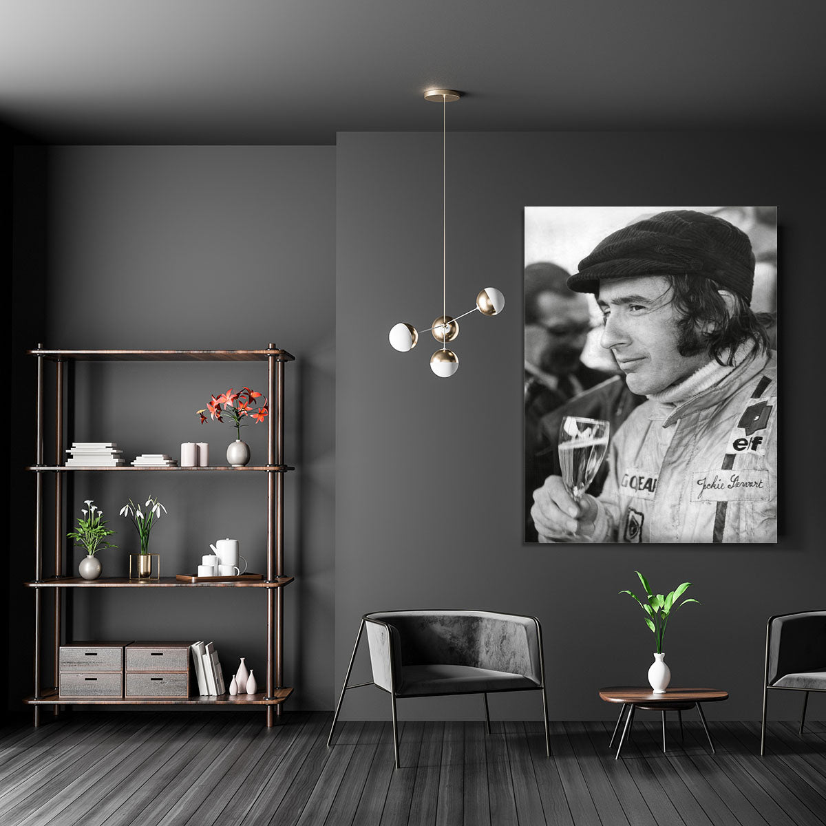 Racing driver Jackie Stewart in 1971 Canvas Print or Poster - Canvas Art Rocks - 5