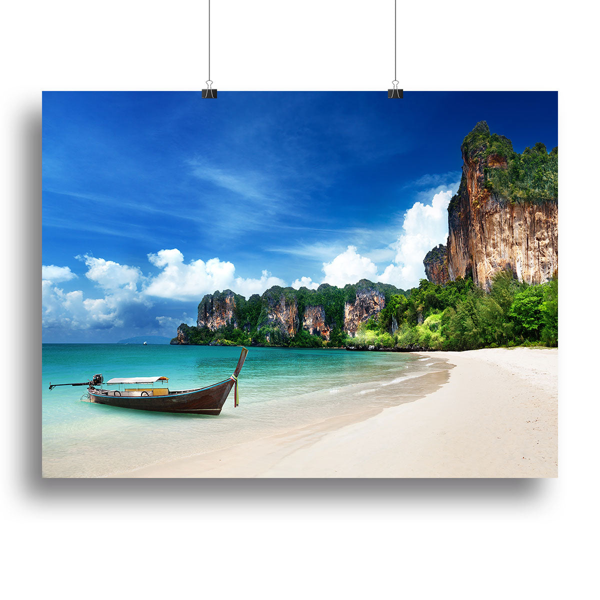 Railay beach in Krabi Thailand Canvas Print or Poster - Canvas Art Rocks - 2