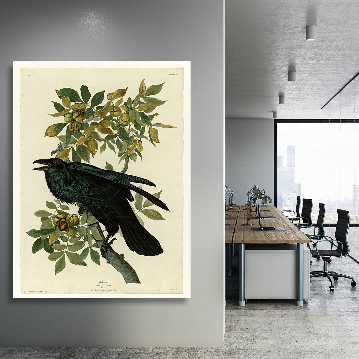 Raven by Audubon Canvas Print or Poster - Canvas Art Rocks - 3