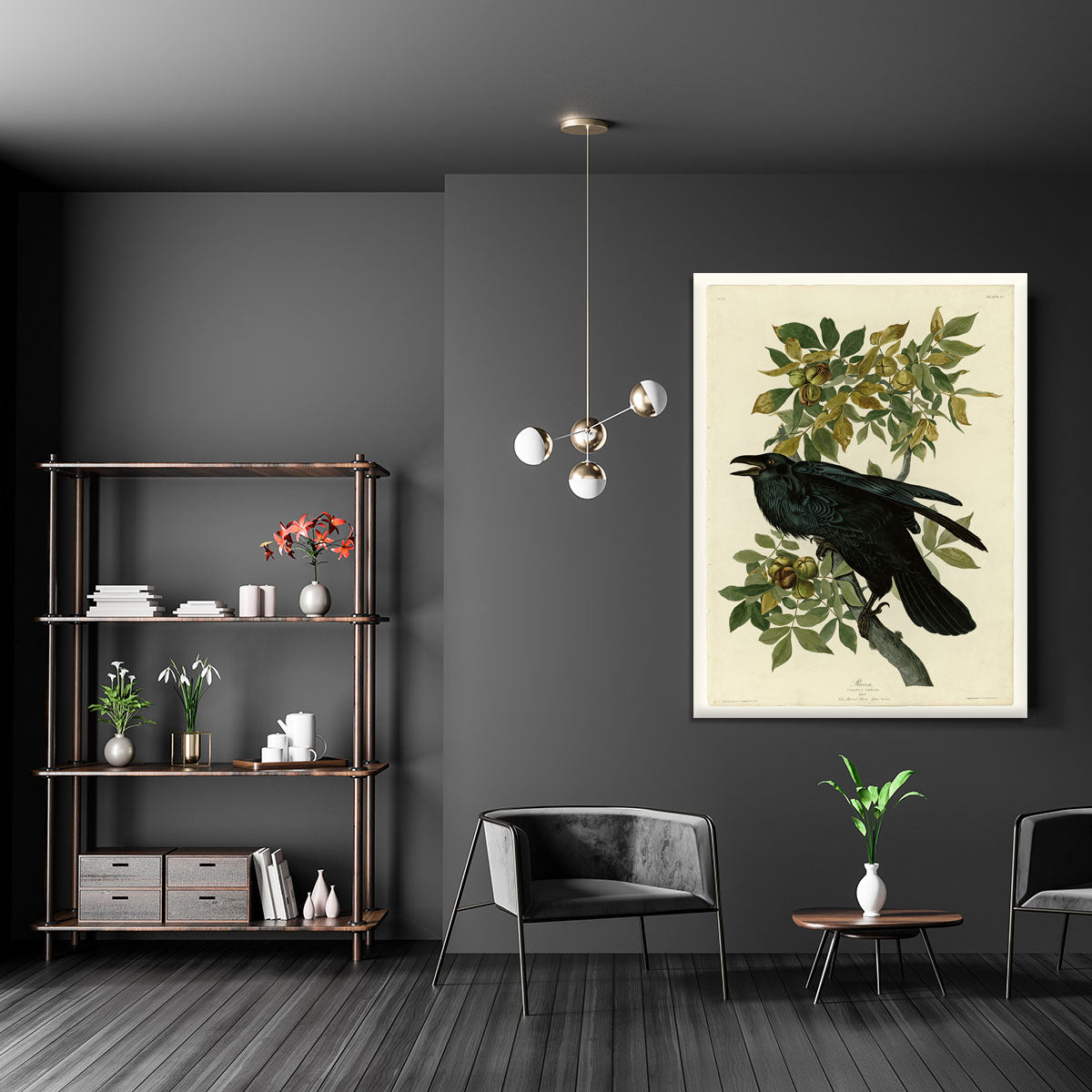 Raven by Audubon Canvas Print or Poster - Canvas Art Rocks - 5