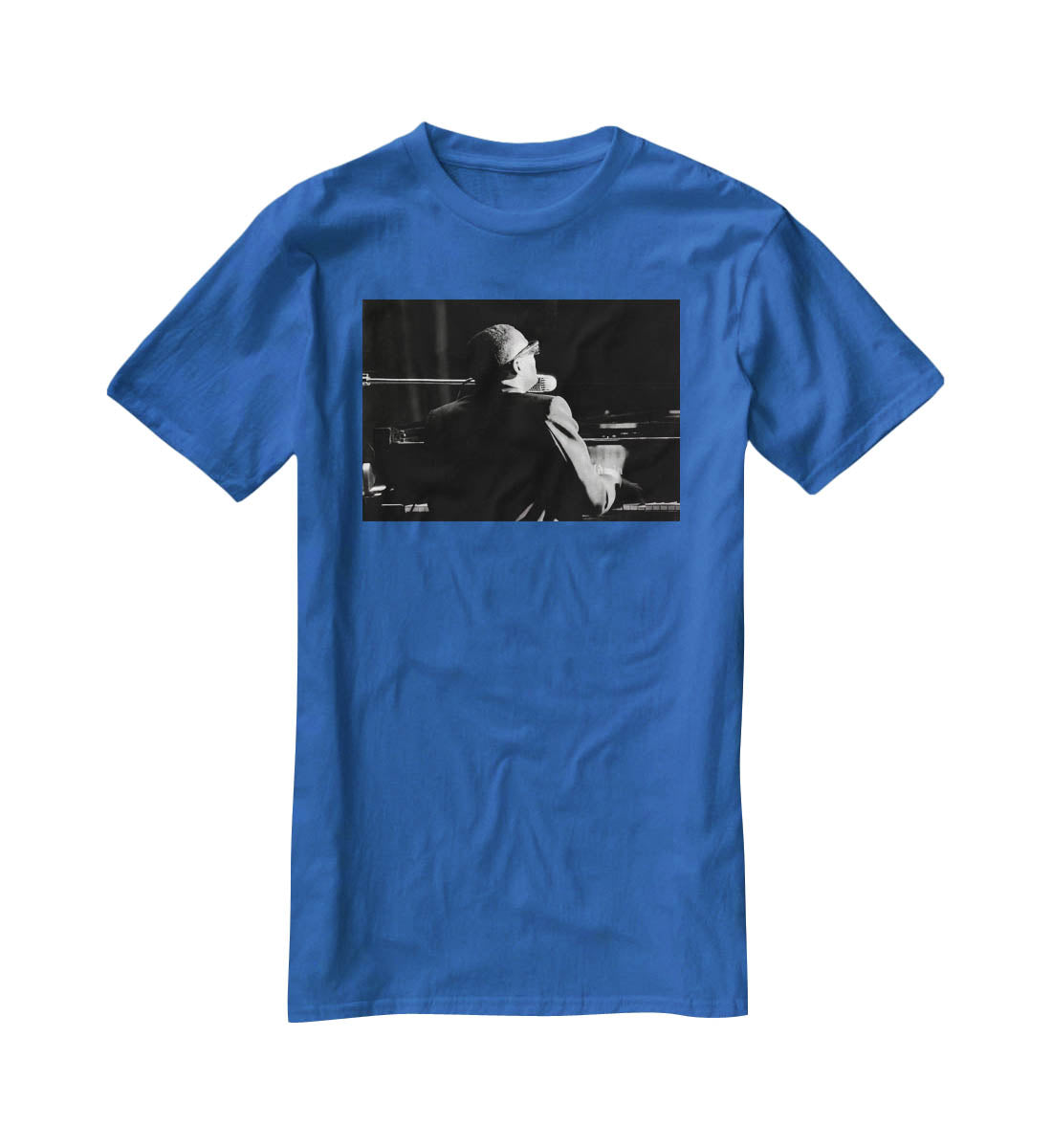 Ray Charles at the piano T-Shirt - Canvas Art Rocks - 2