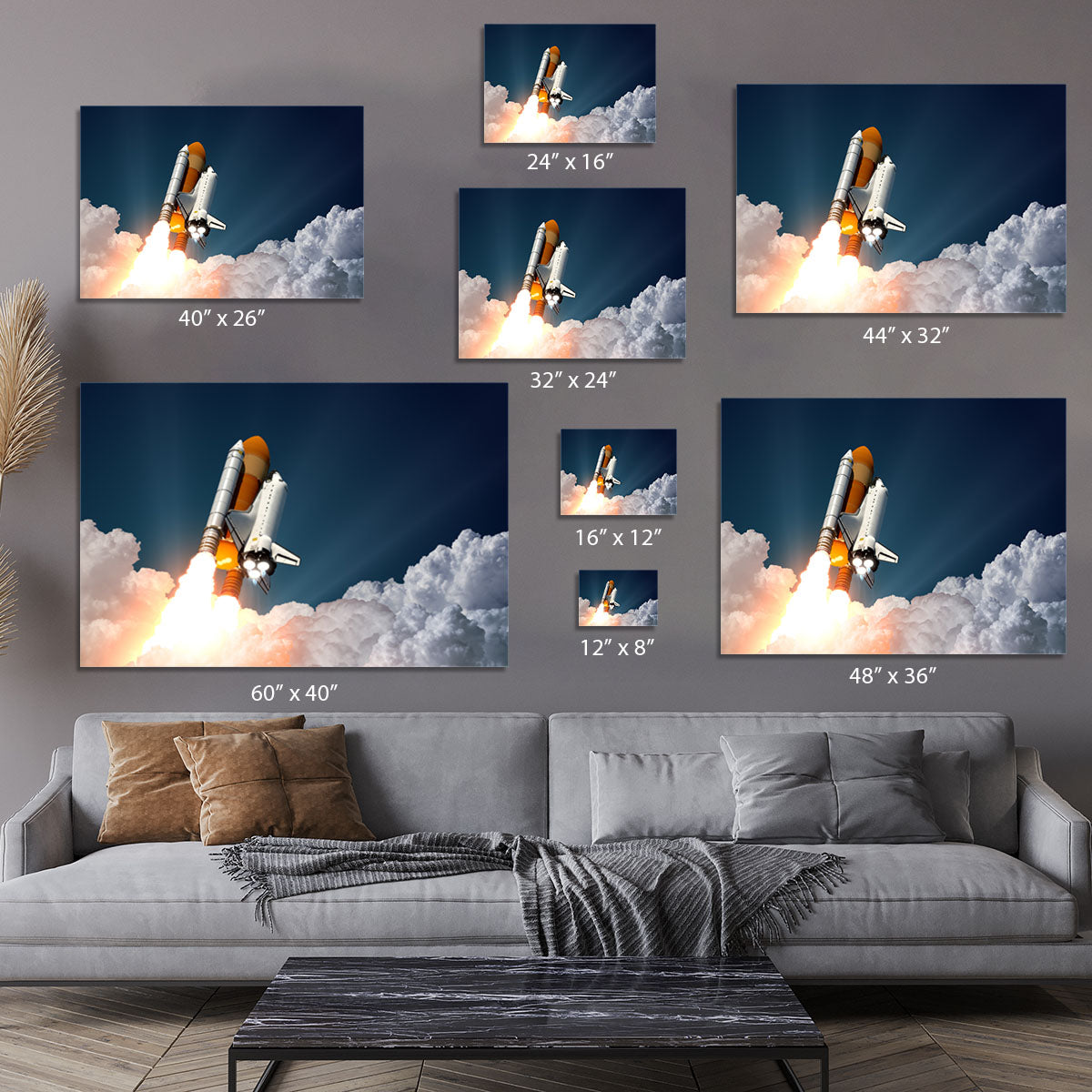 Realistic 3d Scene Of Space Shuttle Canvas Print or Poster - Canvas Art Rocks - 7
