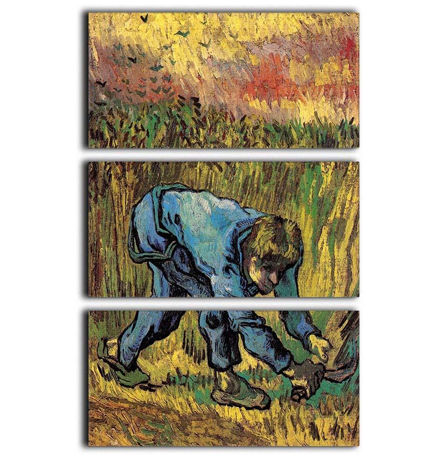Reaper with Sickle after Millet by Van Gogh 3 Split Panel Canvas Print - Canvas Art Rocks - 1