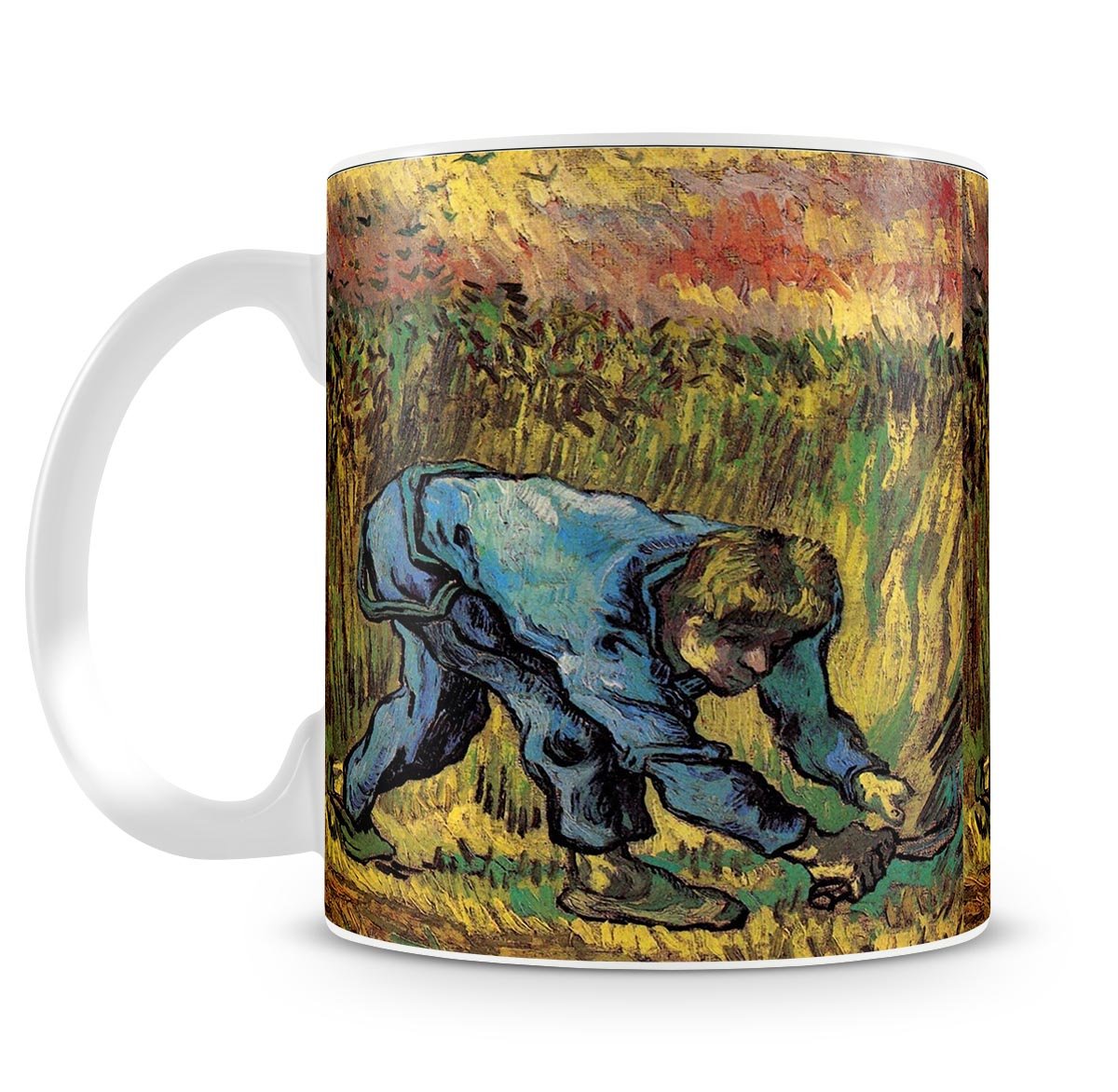 Reaper with Sickle after Millet by Van Gogh Mug - Canvas Art Rocks - 4