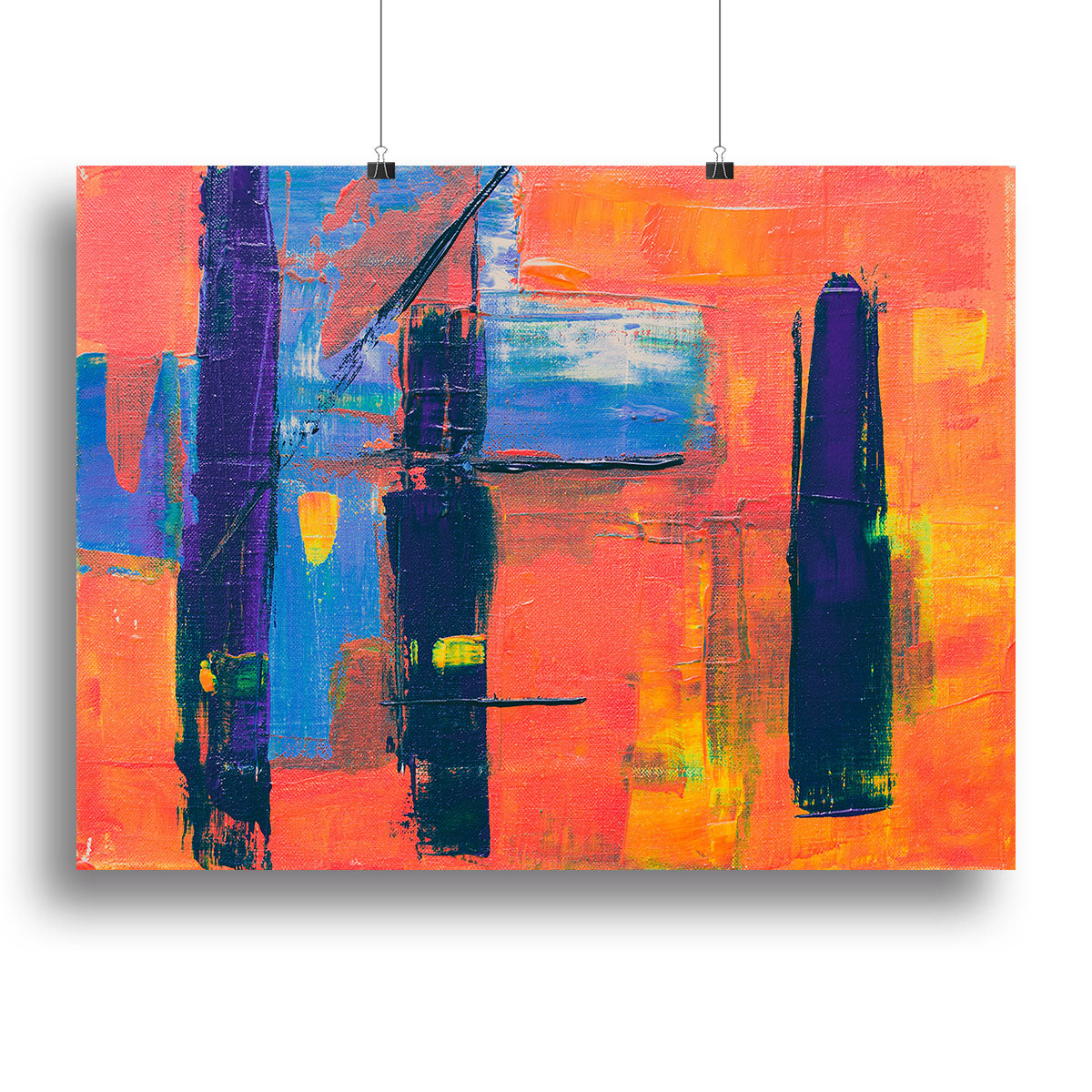 Red And Blue Abstract Painting Canvas Print or Poster - Canvas Art Rocks - 2