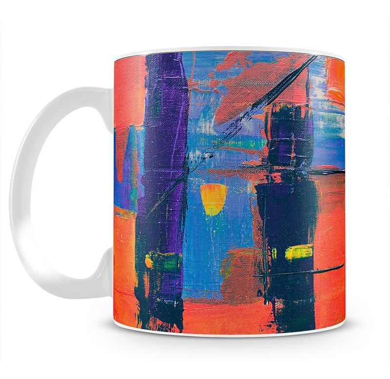 Red And Blue Abstract Painting Mug - Canvas Art Rocks - 2