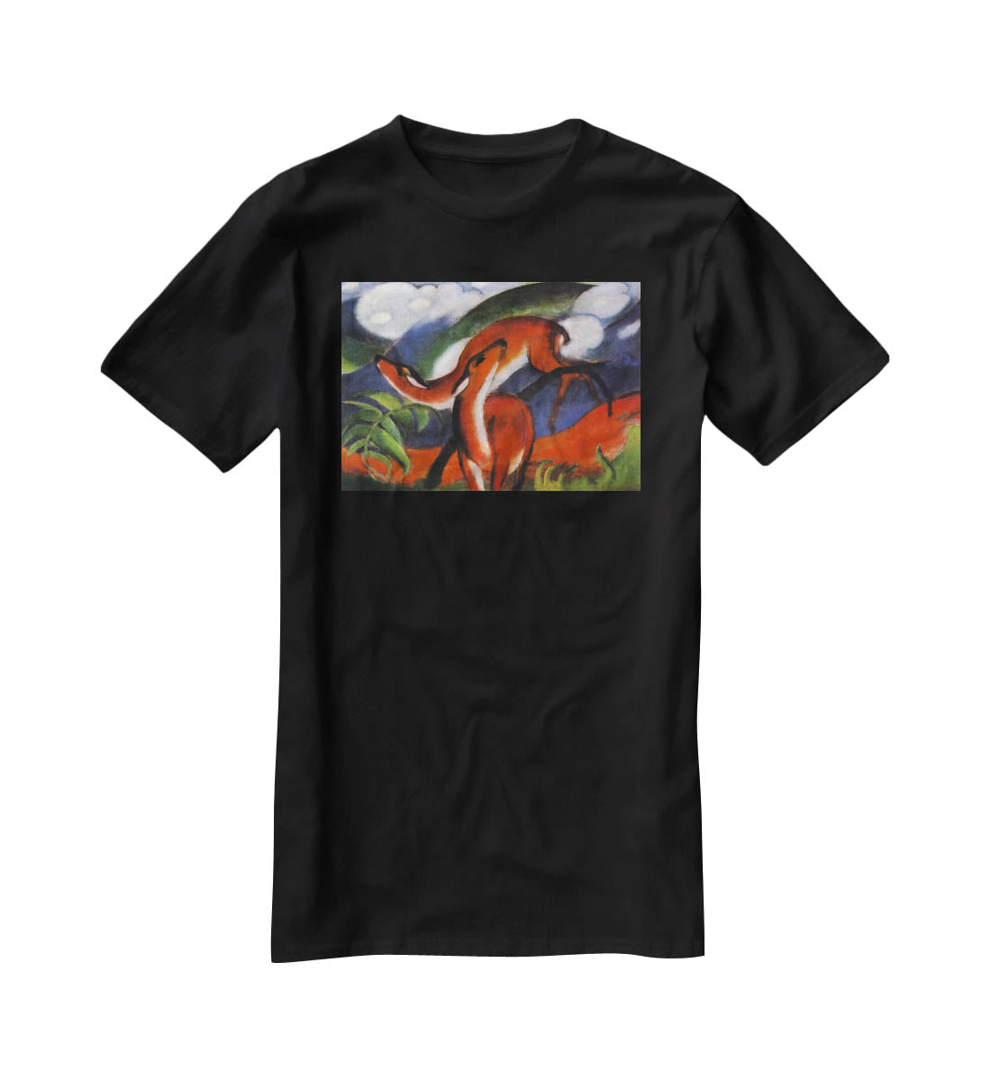 Red Deer II by Franz Marc T-Shirt - Canvas Art Rocks - 1