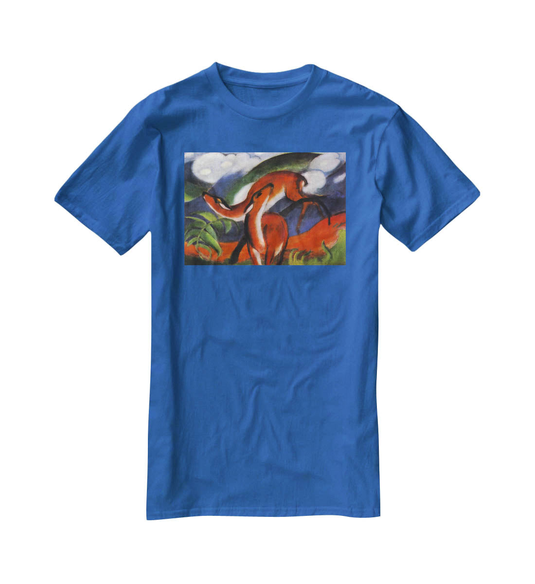 Red Deer II by Franz Marc T-Shirt - Canvas Art Rocks - 2