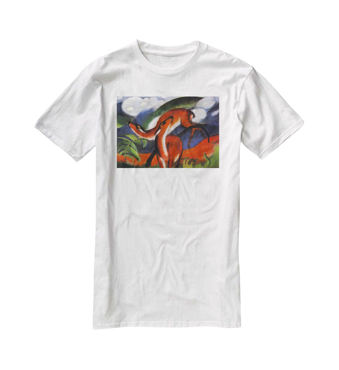 Red Deer II by Franz Marc T-Shirt - Canvas Art Rocks - 5