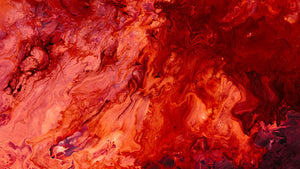 Red Flame Marble Wall Mural Wallpaper - Canvas Art Rocks - 1