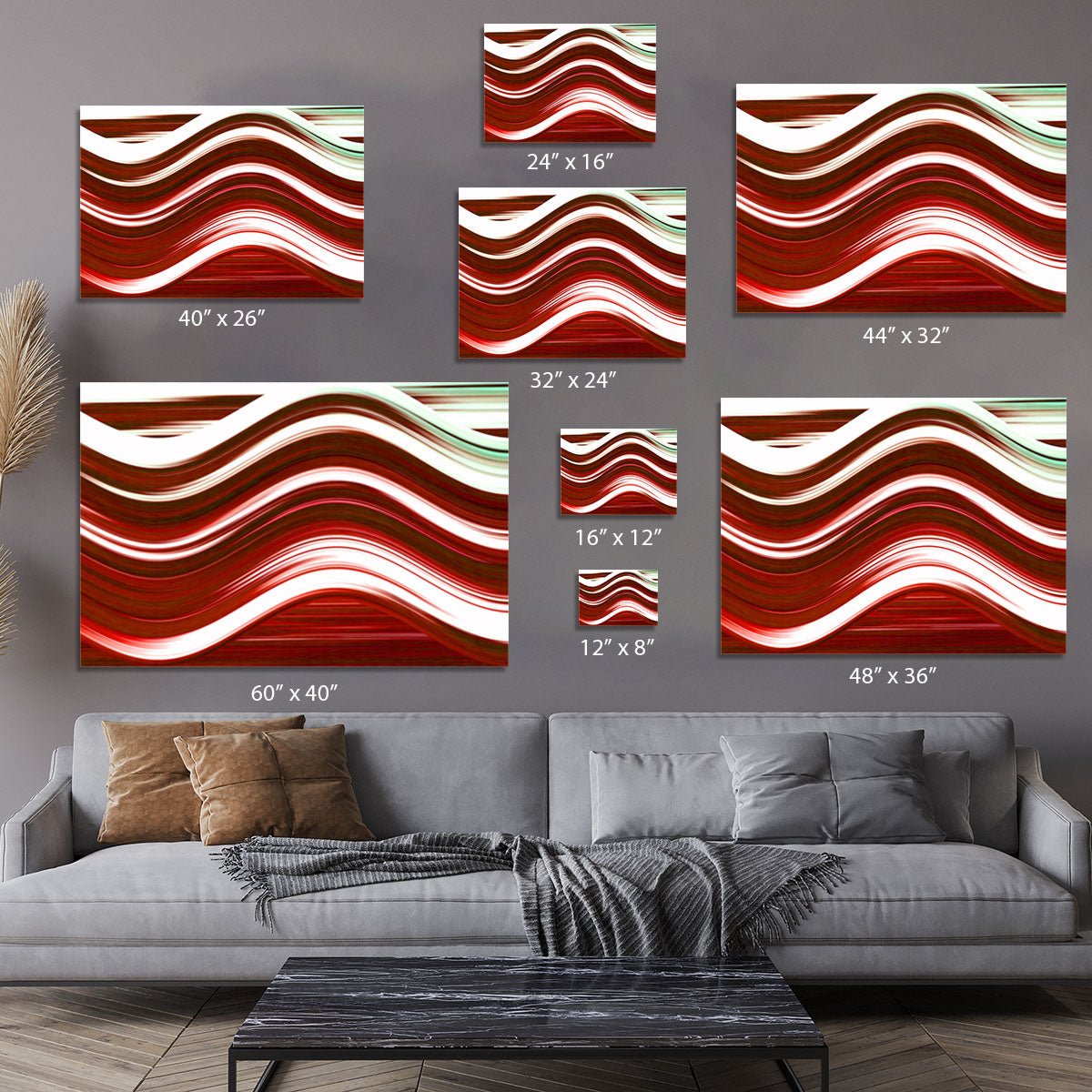 Red Wave Canvas Print or Poster - Canvas Art Rocks - 7