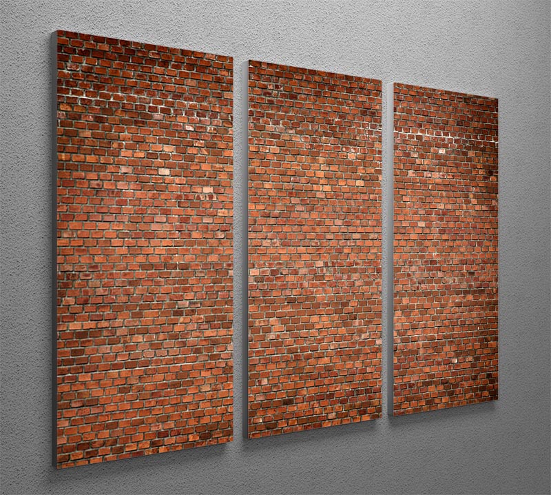 Red brick wall texture 3 Split Panel Canvas Print - Canvas Art Rocks - 2