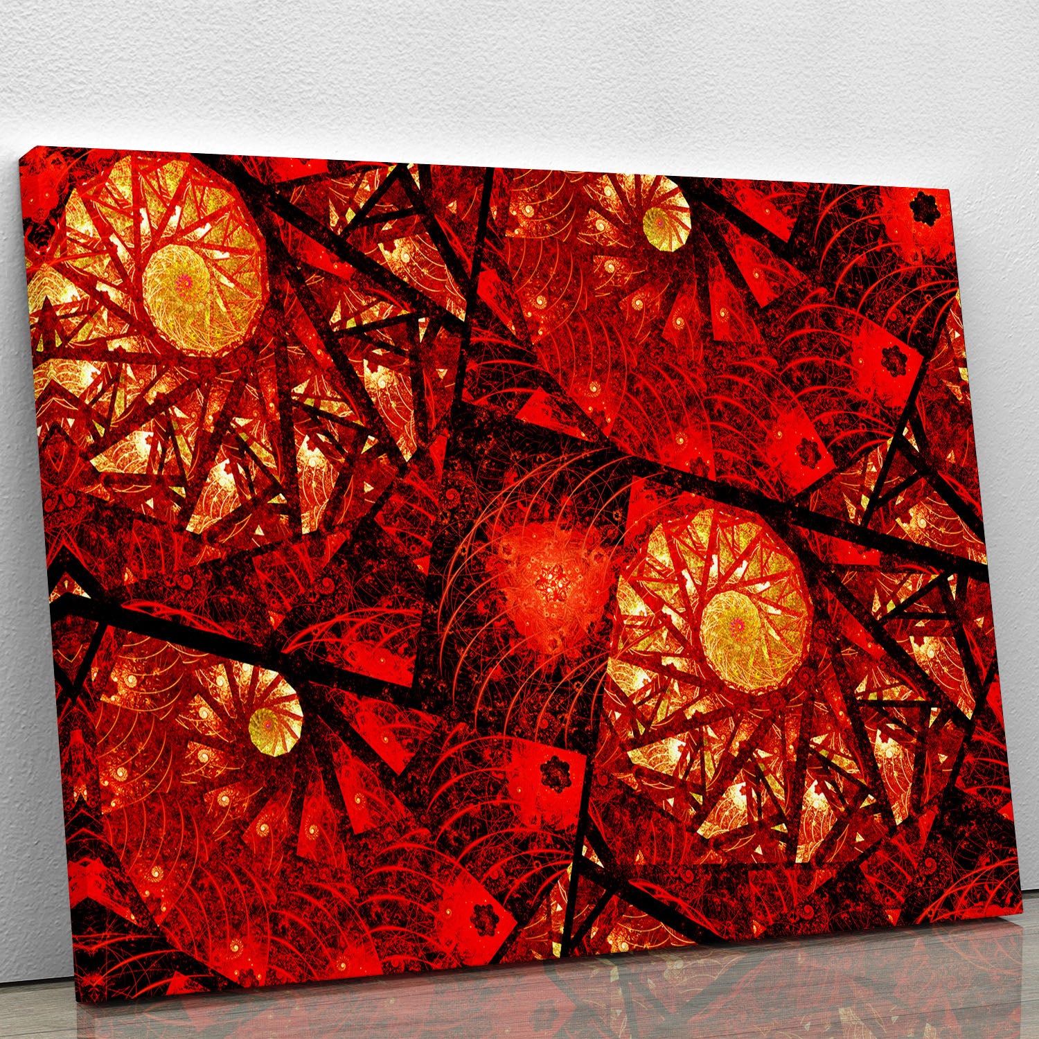Red fiery glowing spiral Canvas Print or Poster - Canvas Art Rocks - 1