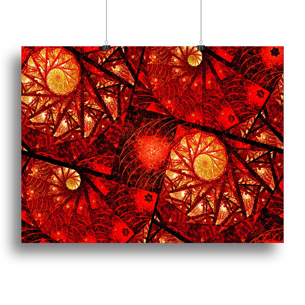 Red fiery glowing spiral Canvas Print or Poster - Canvas Art Rocks - 2
