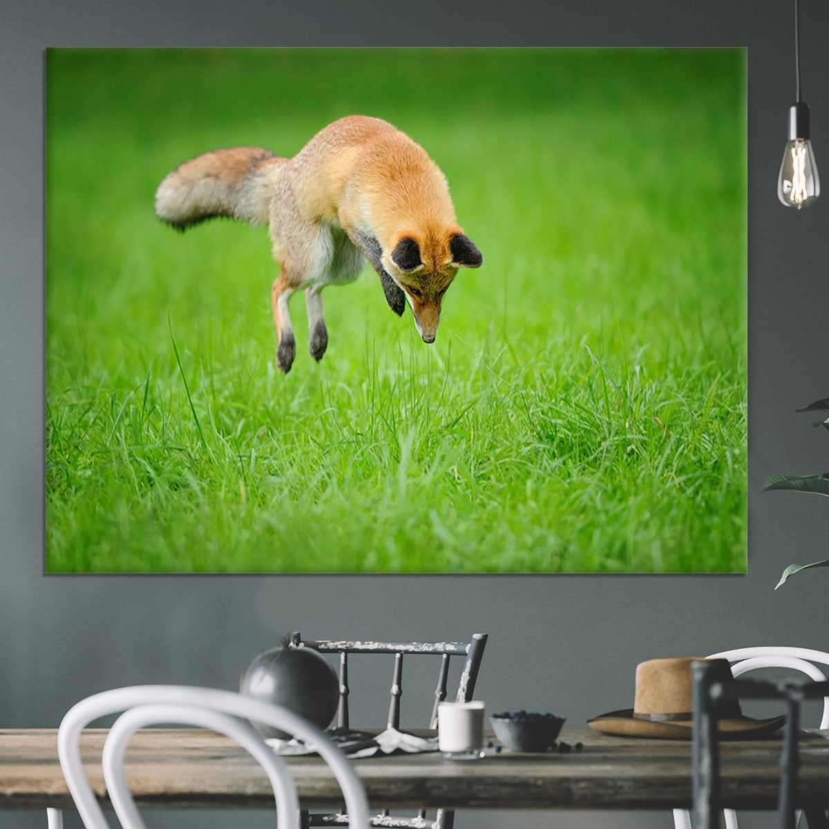 Red fox on hunt Canvas Print or Poster - Canvas Art Rocks - 3
