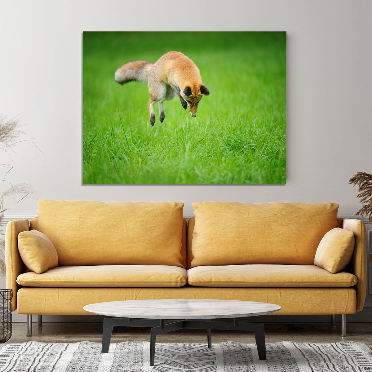Red fox on hunt Canvas Print or Poster - Canvas Art Rocks - 4