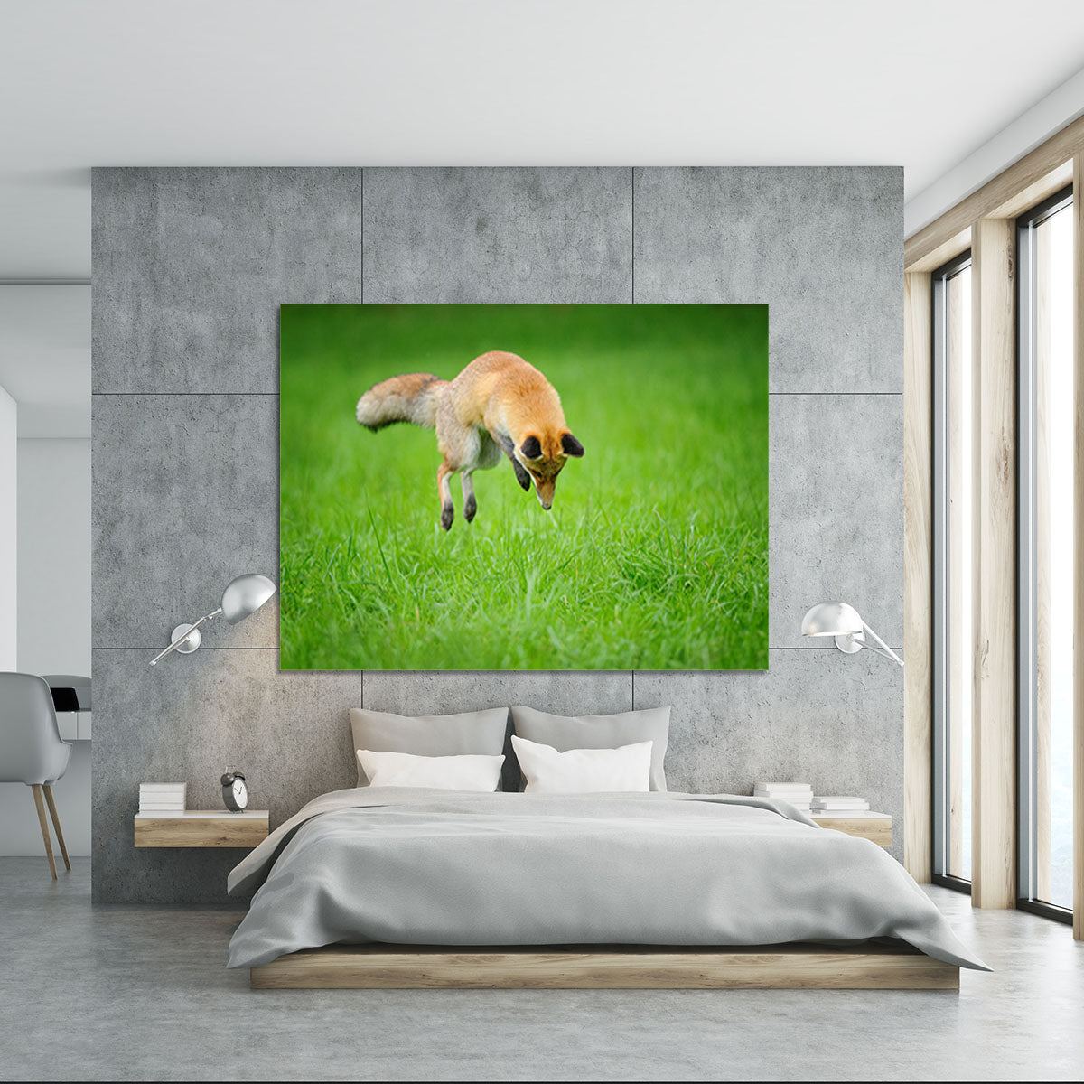 Red fox on hunt Canvas Print or Poster - Canvas Art Rocks - 5