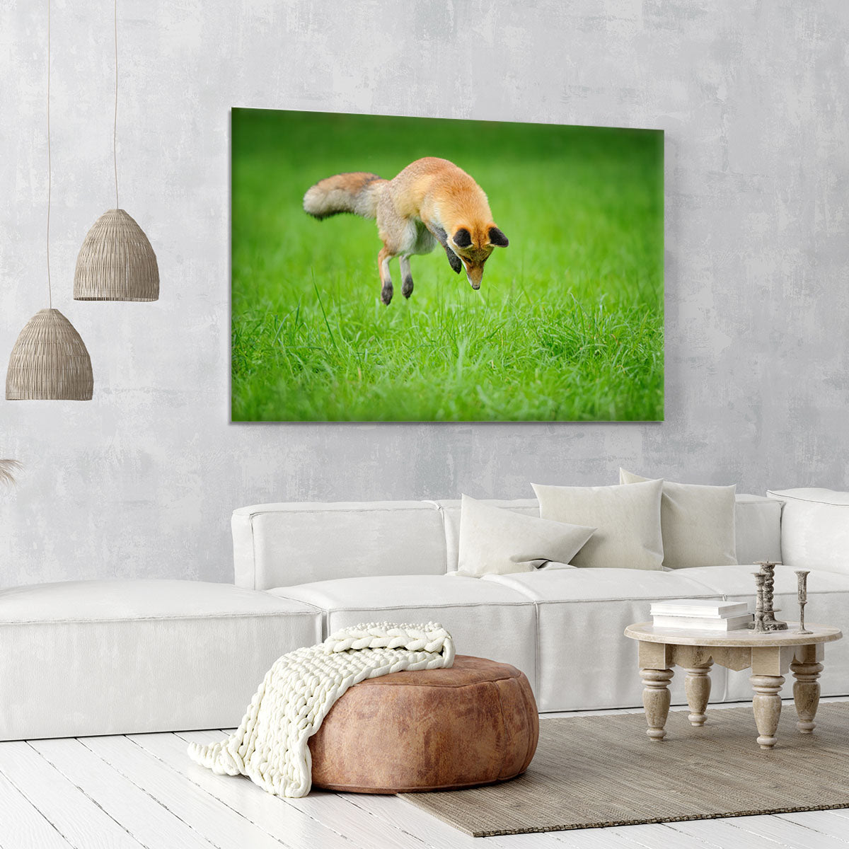 Red fox on hunt Canvas Print or Poster - Canvas Art Rocks - 6
