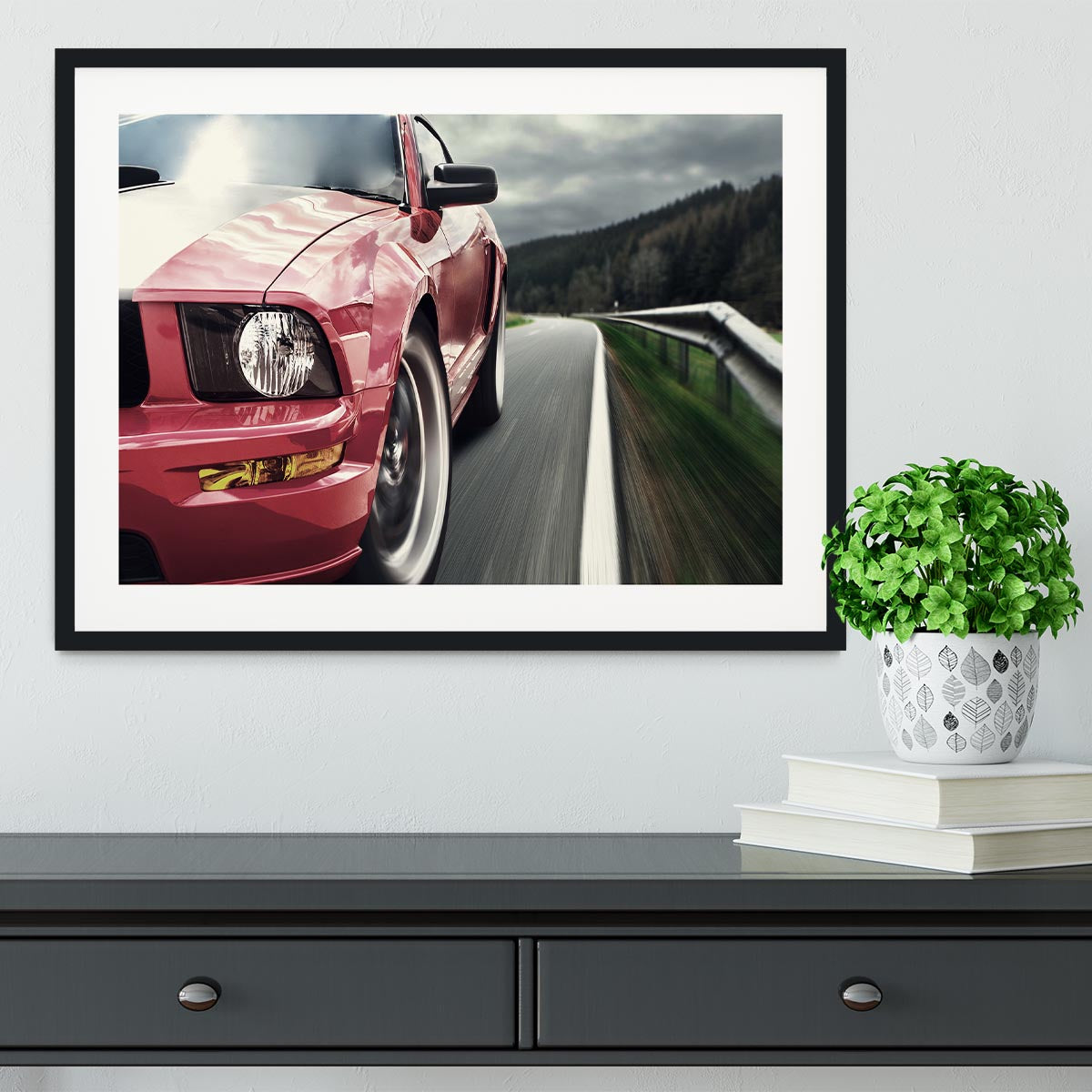 Red sport car Framed Print - Canvas Art Rocks - 1