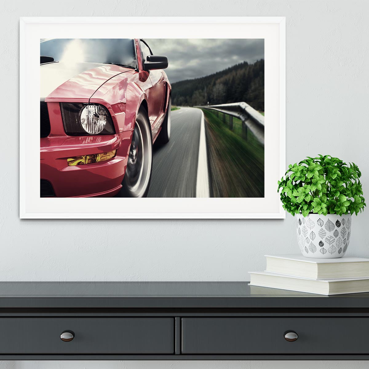 Red sport car Framed Print - Canvas Art Rocks - 5