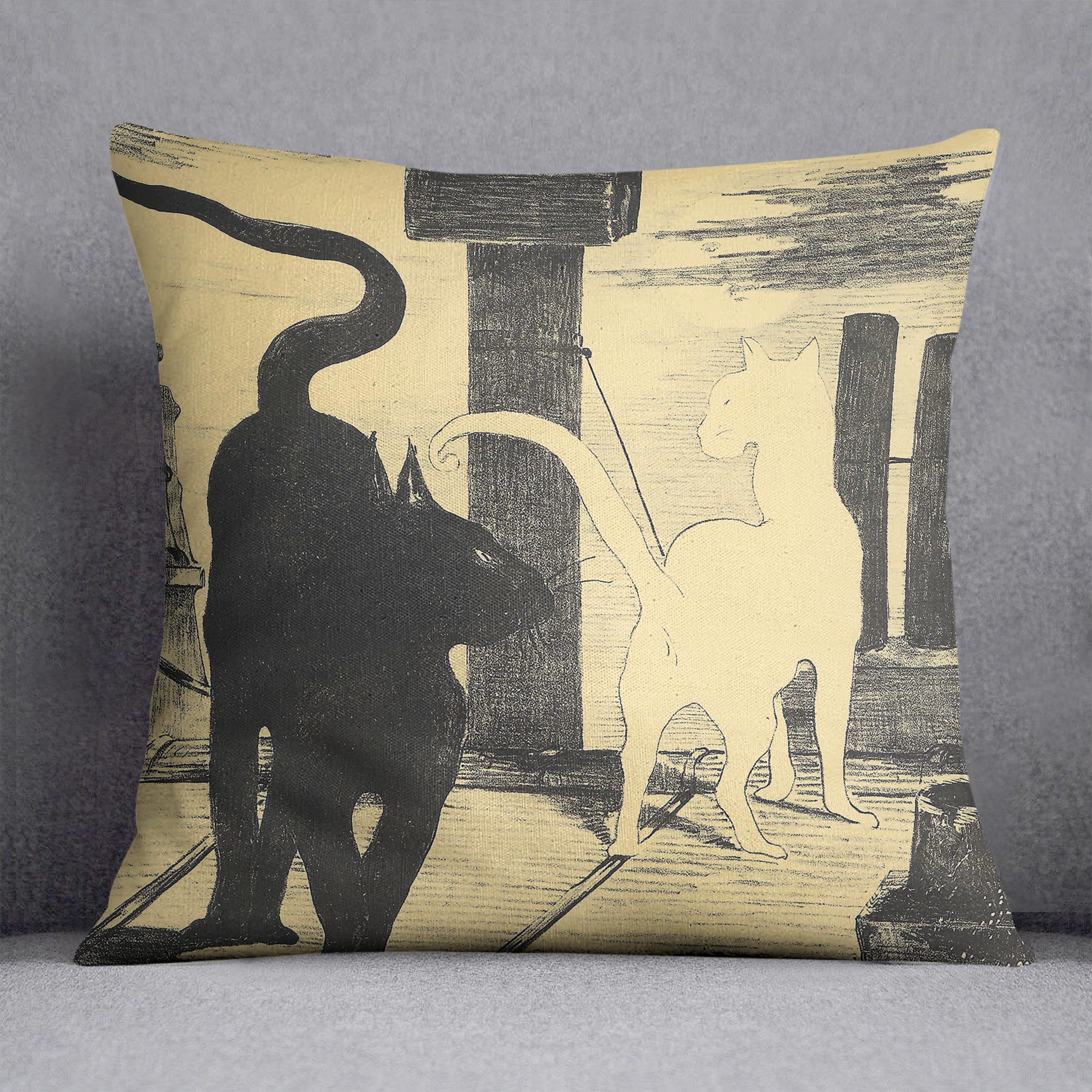 Rendevouz of Cats by Manet Cushion