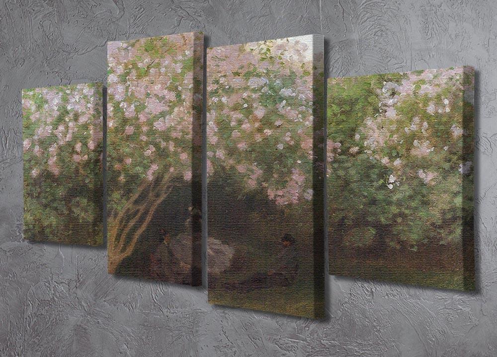 Repos sous les lilas 1872 by Monet 4 Split Panel Canvas - Canvas Art Rocks - 2