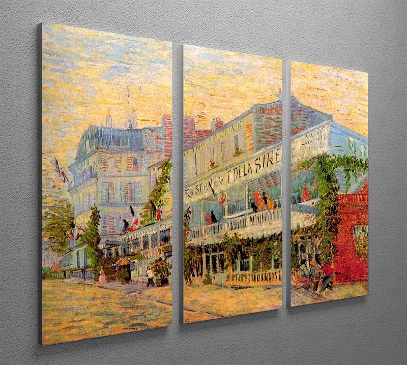 Restaurant de la Sirene at Asnieres by Van Gogh 3 Split Panel Canvas Print - Canvas Art Rocks - 4