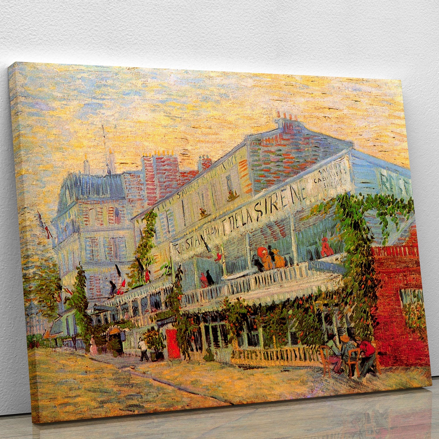 Restaurant de la Sirene at Asnieres by Van Gogh Canvas Print or Poster - Canvas Art Rocks - 1