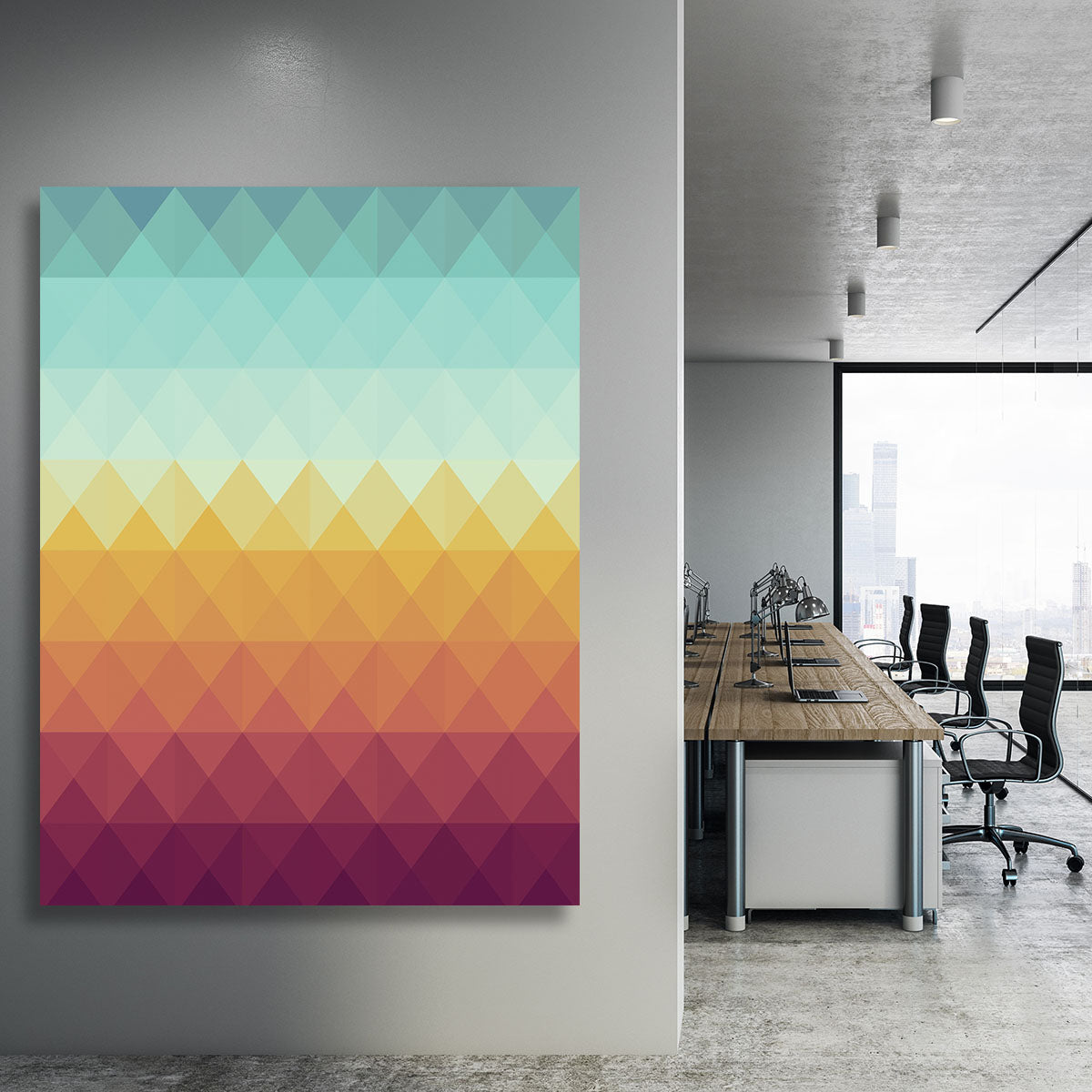 Retro hipsters triangle Canvas Print or Poster - Canvas Art Rocks - 3