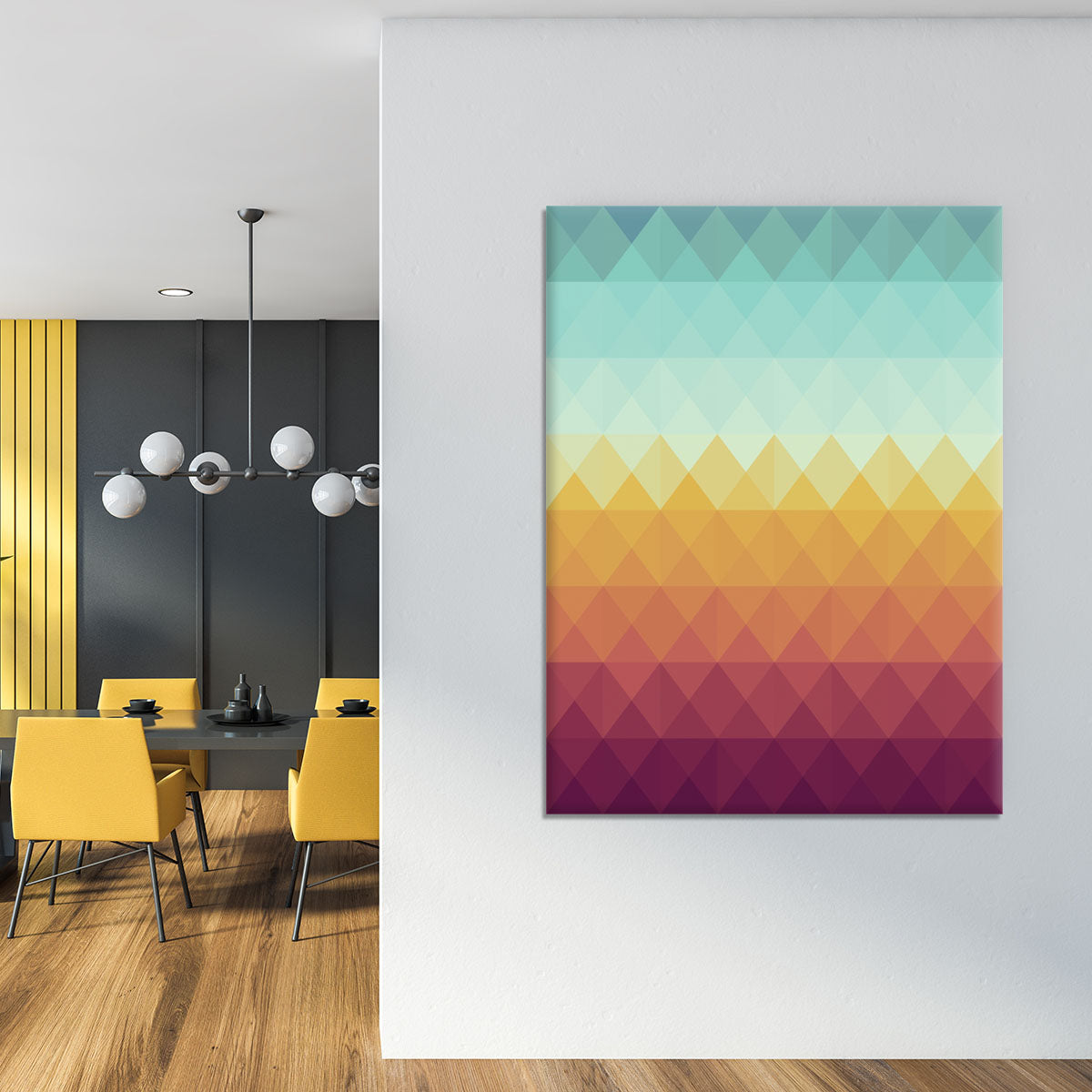 Retro hipsters triangle Canvas Print or Poster - Canvas Art Rocks - 4