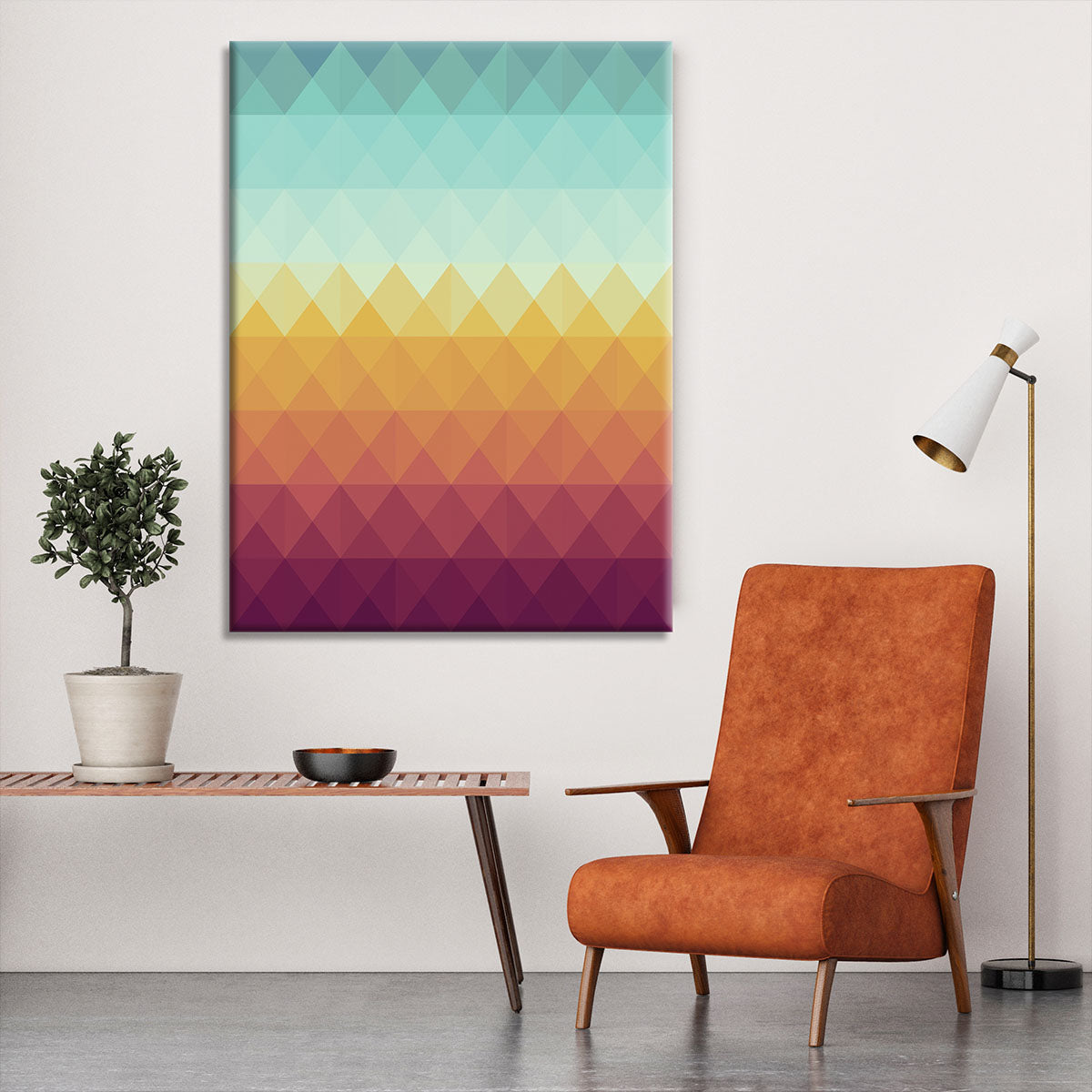 Retro hipsters triangle Canvas Print or Poster - Canvas Art Rocks - 6