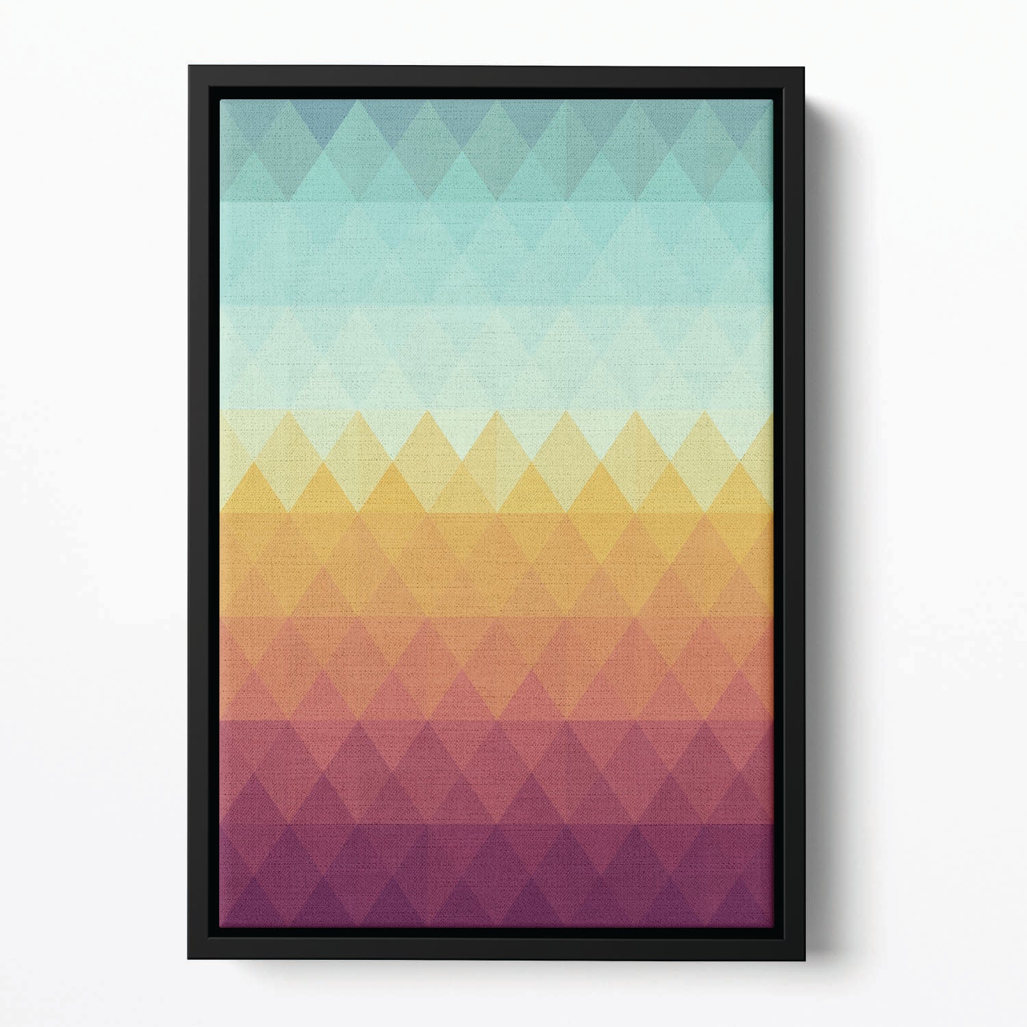 Retro hipsters triangle Floating Framed Canvas