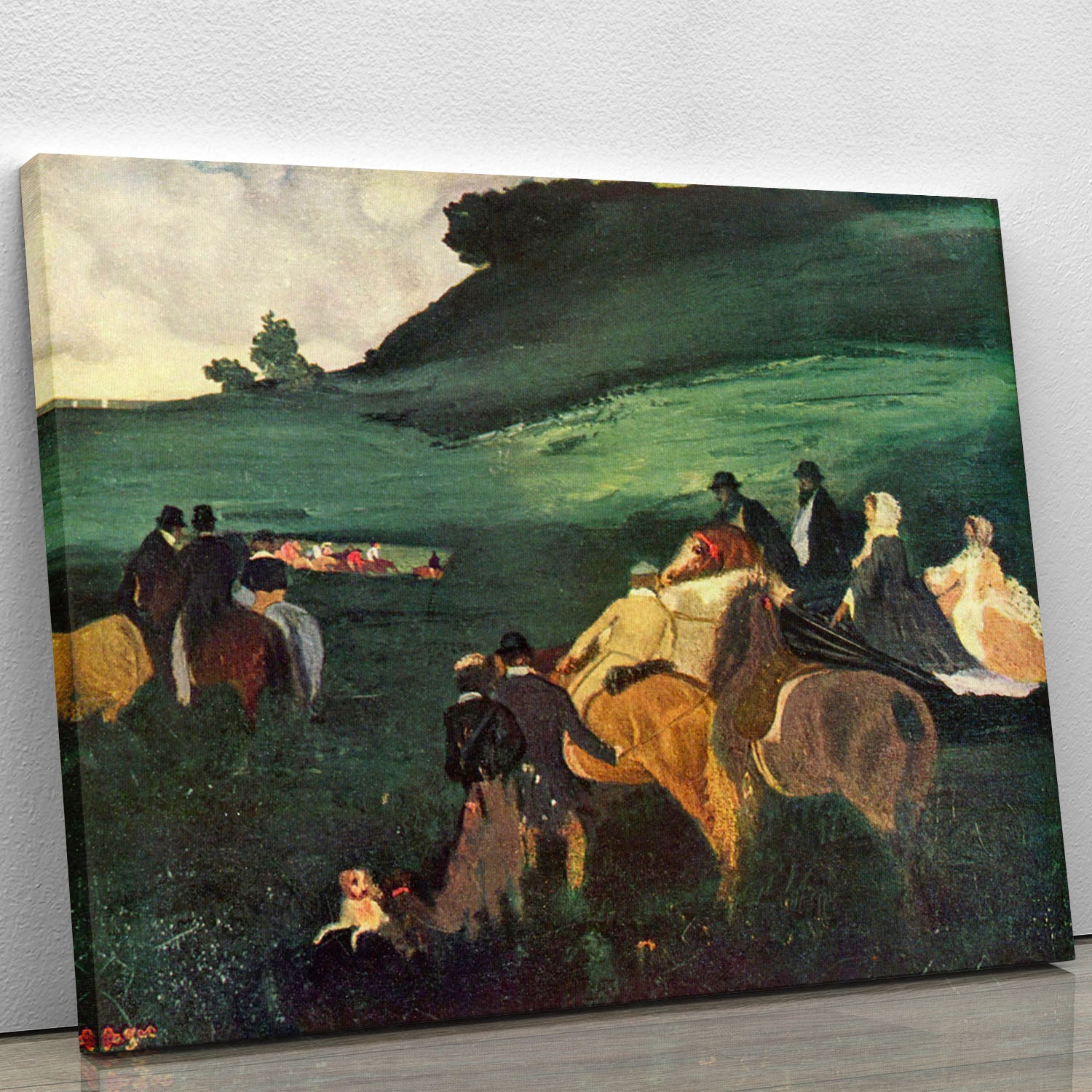 Riders in the landscape by Degas Canvas Print or Poster - Canvas Art Rocks - 1