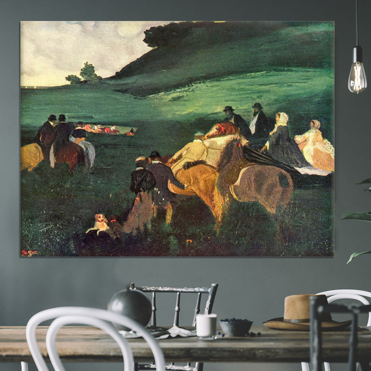 Riders in the landscape by Degas Canvas Print or Poster - Canvas Art Rocks - 3