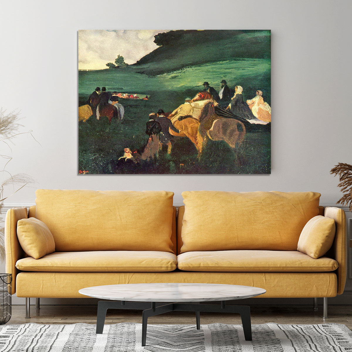 Riders in the landscape by Degas Canvas Print or Poster - Canvas Art Rocks - 4