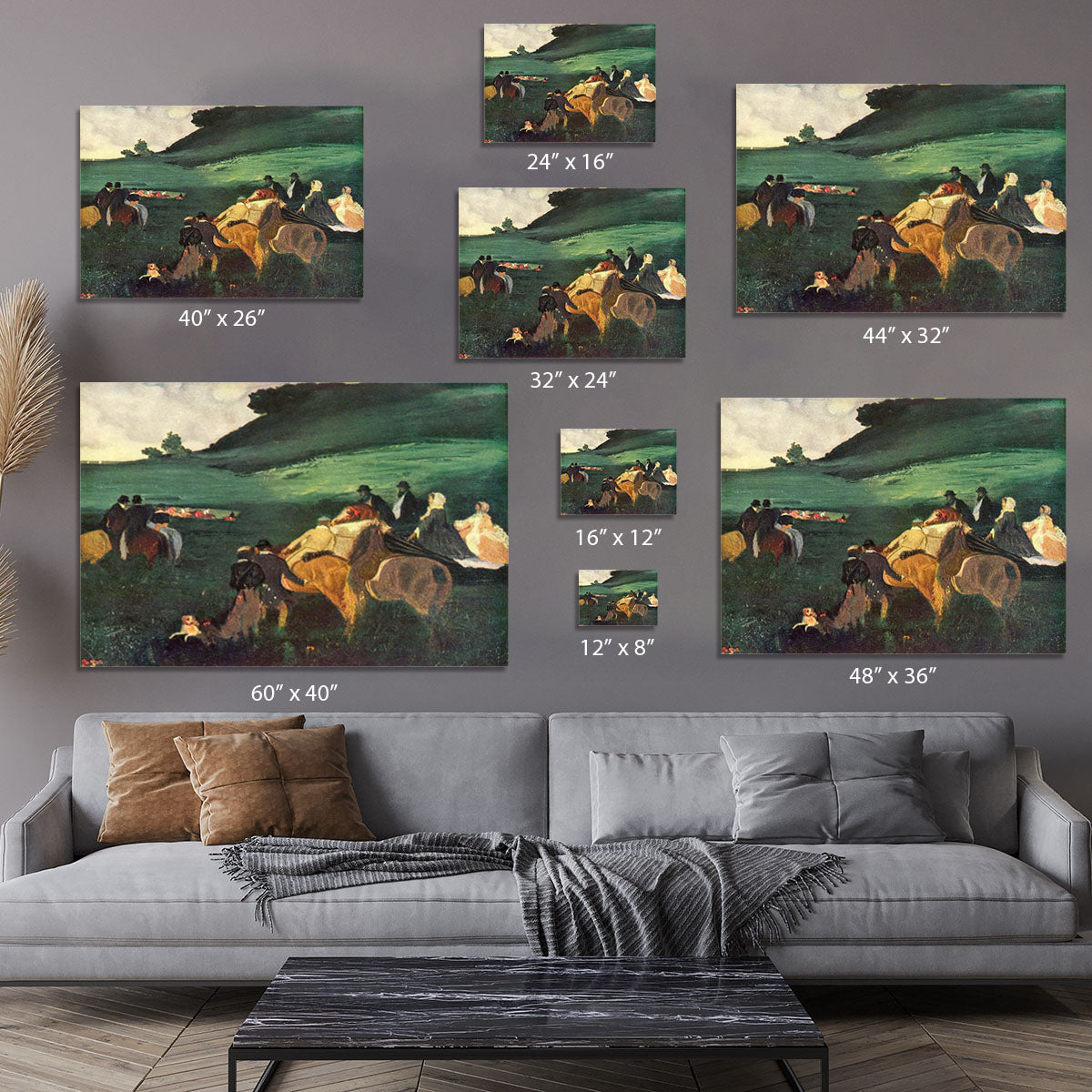 Riders in the landscape by Degas Canvas Print or Poster - Canvas Art Rocks - 7