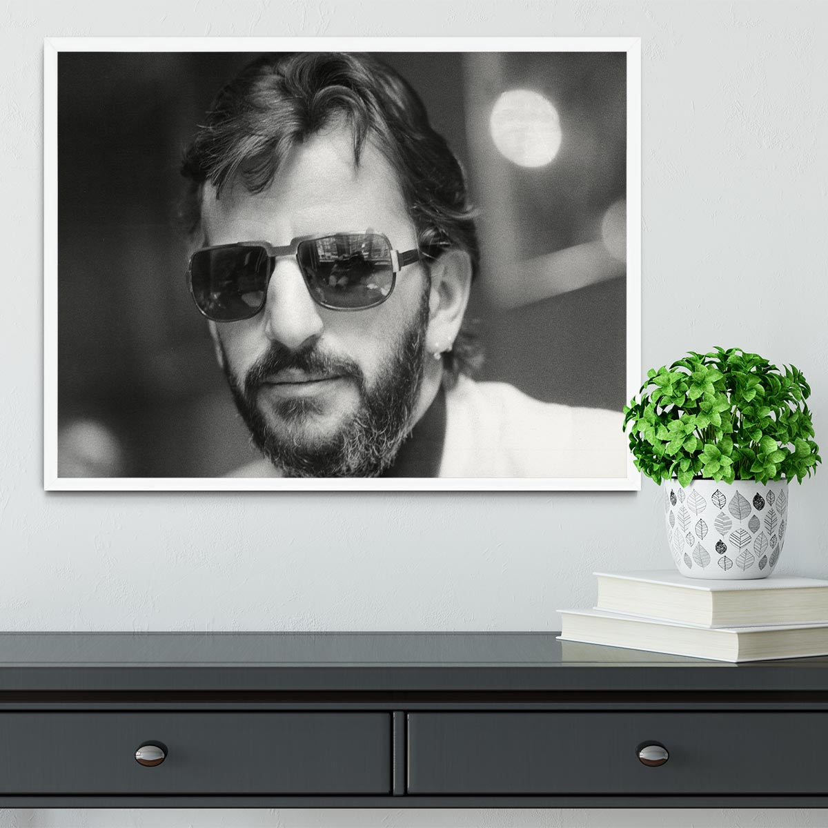 Ringo Starr former Beatle Framed Print - Canvas Art Rocks -6